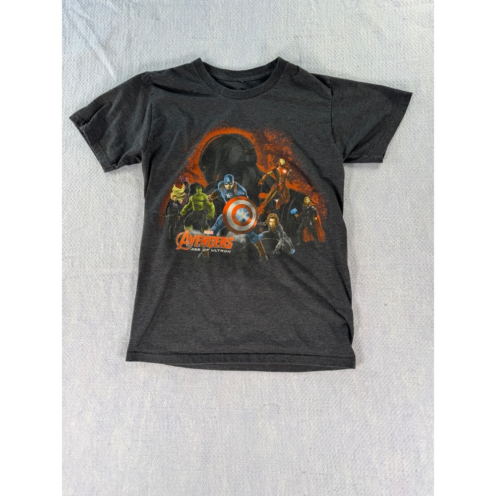 Marvel Avengers Age of Ultron Graphic T-Shirt Charcoal Gray Small Mad Engine